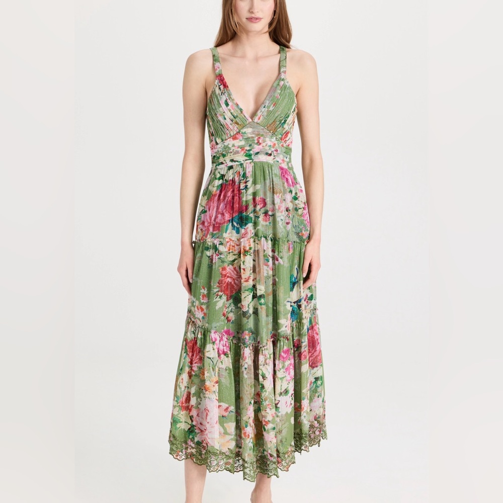 Hemant and Nandita , Zaria Long Dress, Floral, Size Small